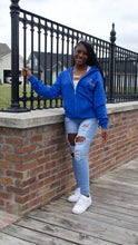 Load image into Gallery viewer, Royal Blue Zip Up Jacket
