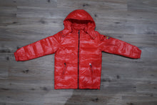 Load image into Gallery viewer, Fire Red Puffer Coat
